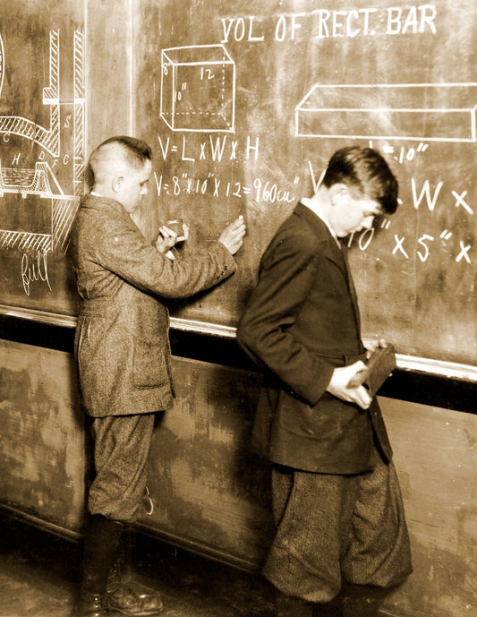 1916 Math Class School In Massachusetts Ma Old Print 300 Piece Jigsaw Puzzle