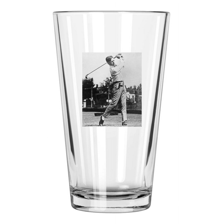 1917 Amateur Golf Bobby Jones Photo Vintage Golfer Pint Beer Drinking Glass
