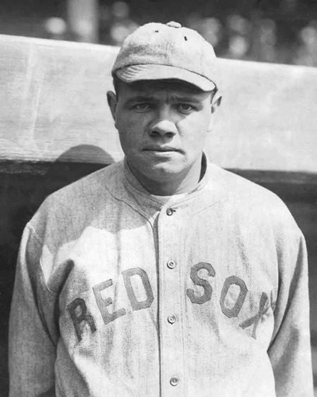 1918 Boston Red Sox Babe Ruth 'Bambino' Glossy Glossy Magnet Baseball Print