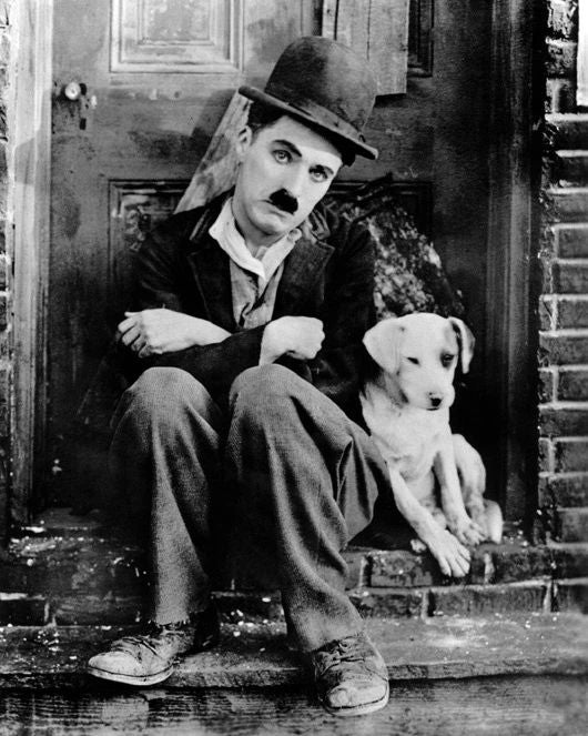 1918 Comic Actor Charlie Chaplin Glossy Photo 'A Dogs Life' Print Poster