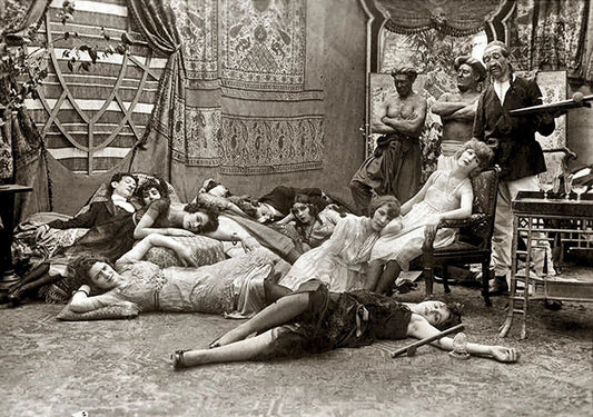 1918 French Opium Den Drug Party Classic Historic Picture Photo