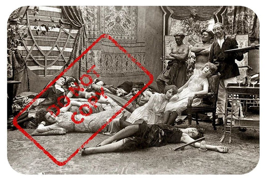 1918 French Opium Den Drug Party Classic Historic