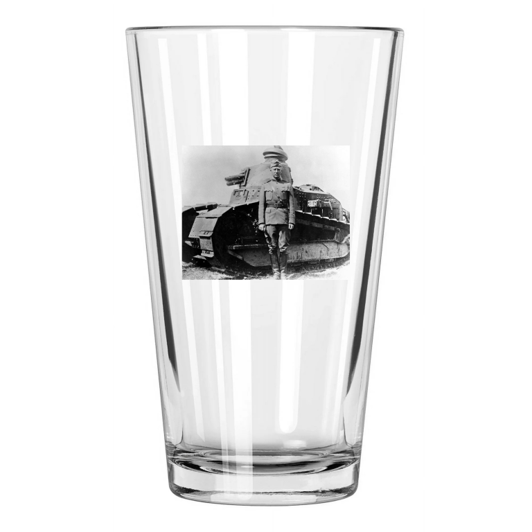 1918 Lieutenant Colonel George S Patton World War Ii Pint Beer Drinking Glass
