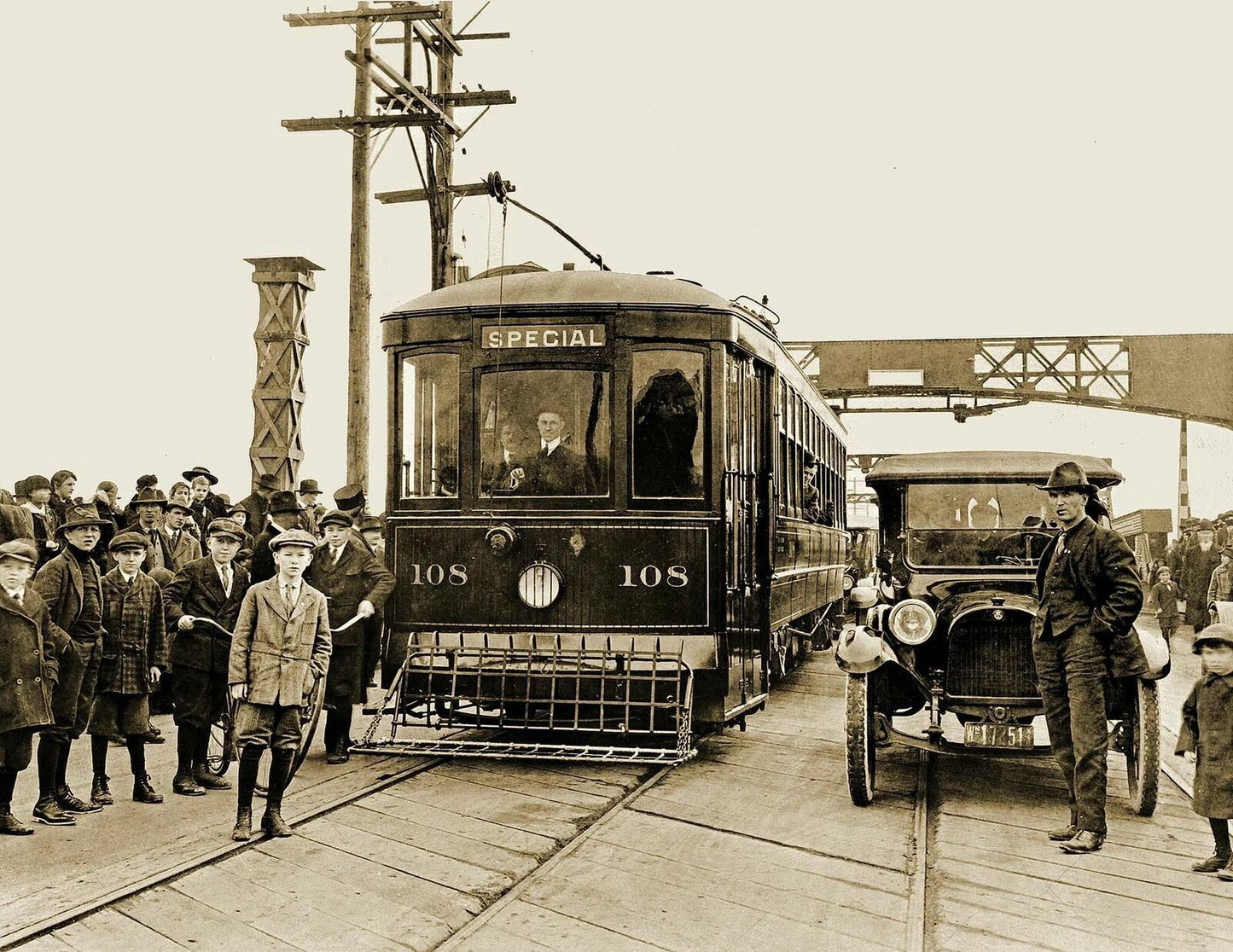 1918 Municipal Street Railway Opening Seattle Wa Old 300 Piece Jigsaw Puzzle