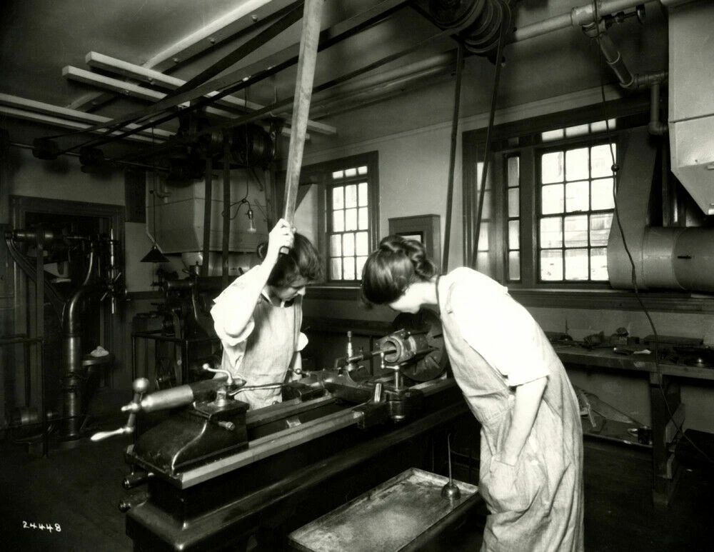 1918 Students Woodshop Class Massachusetts Art Old 300 Piece Jigsaw Puzzle