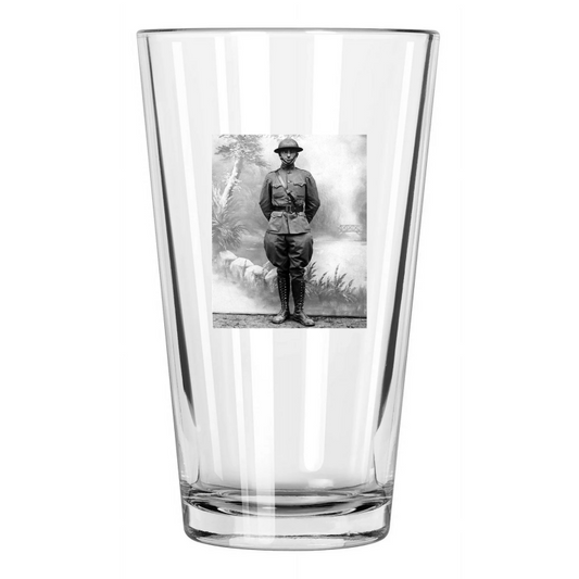 1918 Wwi Soldier Harry S Truman Photo World War Pint Beer Drinking Glass