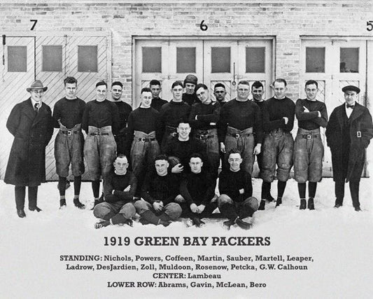 1919 Green Bay Packers Team Glossy Photo Football Print Roster Poster