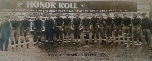 1919 Rock Island Independents Photo Football Wide Border Picture