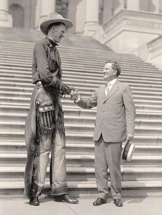 1919 Ralph Madsen The Tall Cowboy Senator Sheppard Of Texas Picture Photo