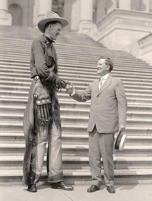 1919 Ralph Madsen The Tall Cowboy Senator Sheppard Of Texas Picture Magnet