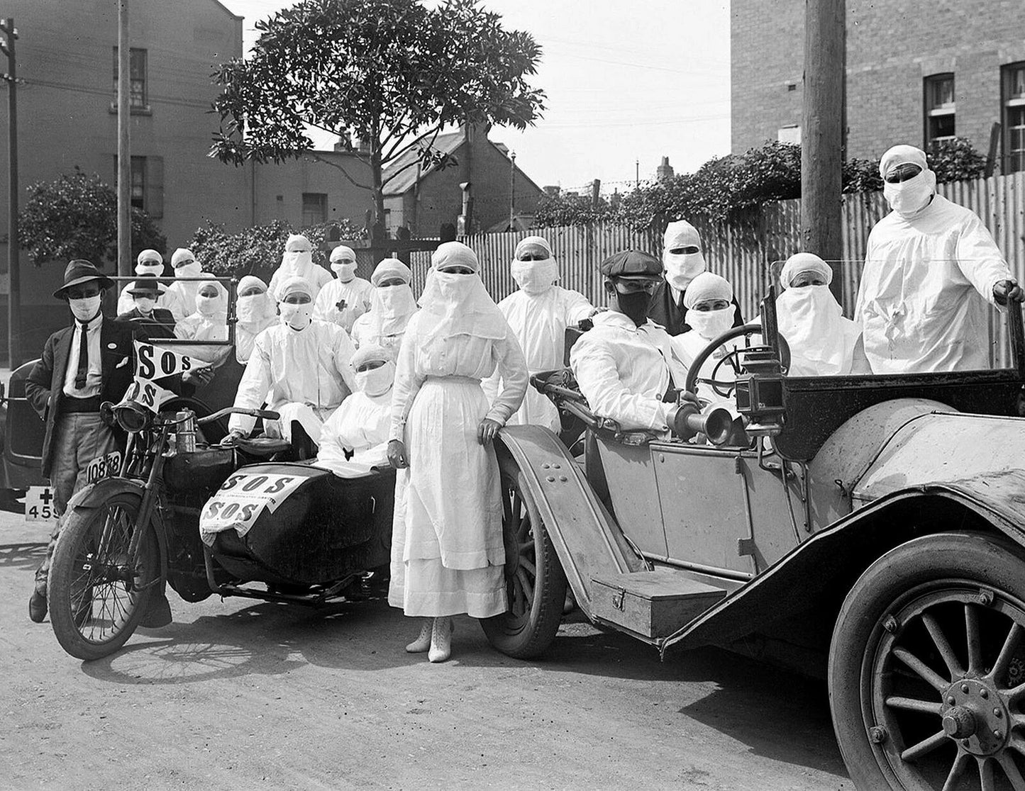 1919 Spanish Influenza Pandemic Health Workers Old Photo Reprint