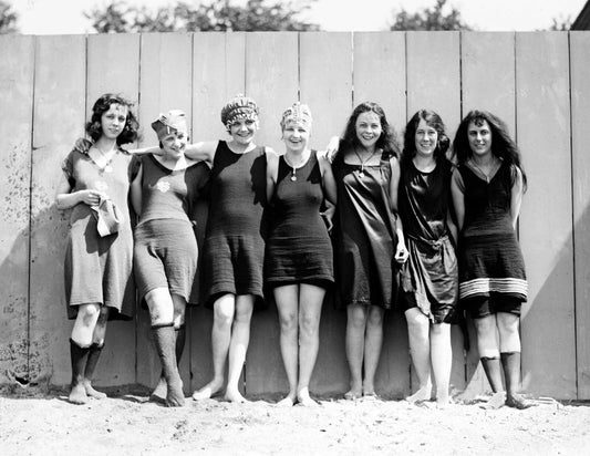 1920 Bathing Beauty Lineup Vintage Historic Retro Old Magnet Reprint