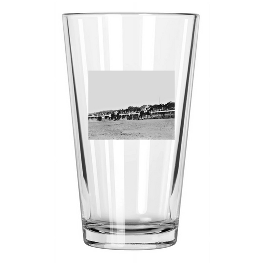 1920 Champion Racehorse Man O War Photo Horse Pint Beer Drinking Glass