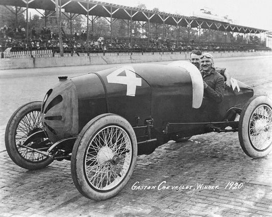 1920 Famous Driver Gaston Chevrolet Glossy Magnet Indy 500 Winner Print