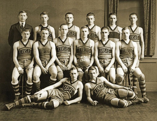 1920 Kansas University Basketball Team Vintage Old Keychain Reprint