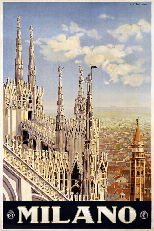 1920 Milano Italy Vintage Style Italian Travel Magnet