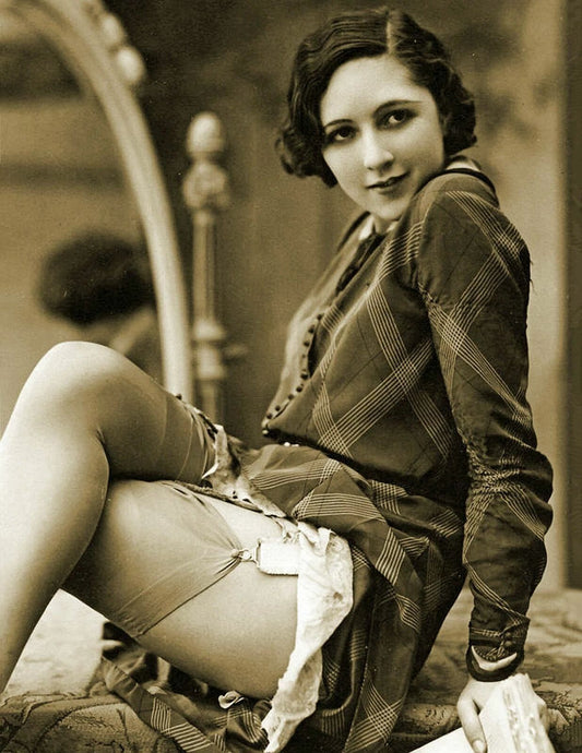 1920 Sexy Lucette Desmoulins Smiling Pretty Girl Old Magnet Reprint
