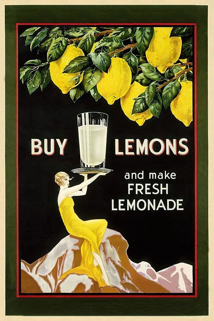 1920S Advertising Buy Lemons Make Fresh Lemonade Keychain