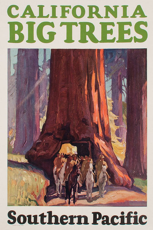 1920S California Big Trees Southern Pacific Vintage Travel Keychain