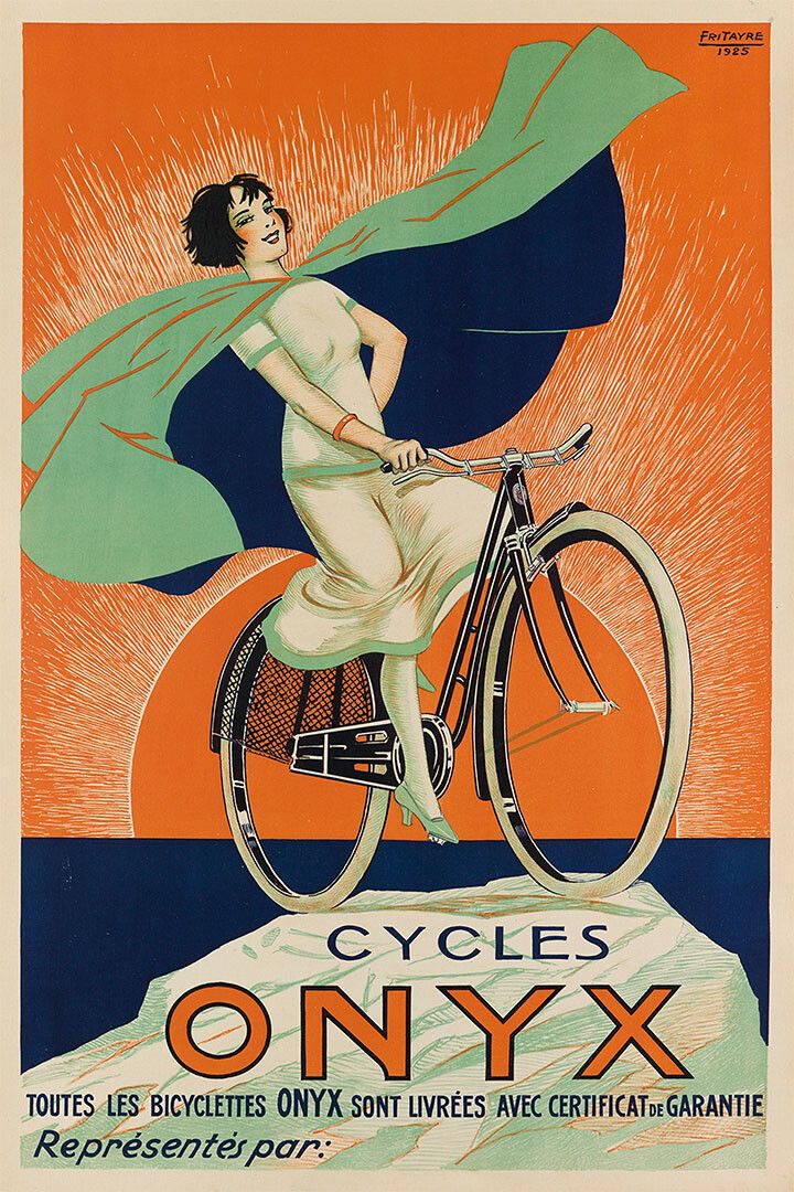1920S Cycles Onyx Vintage Style Bicycle Riding Advertising Wall Poster