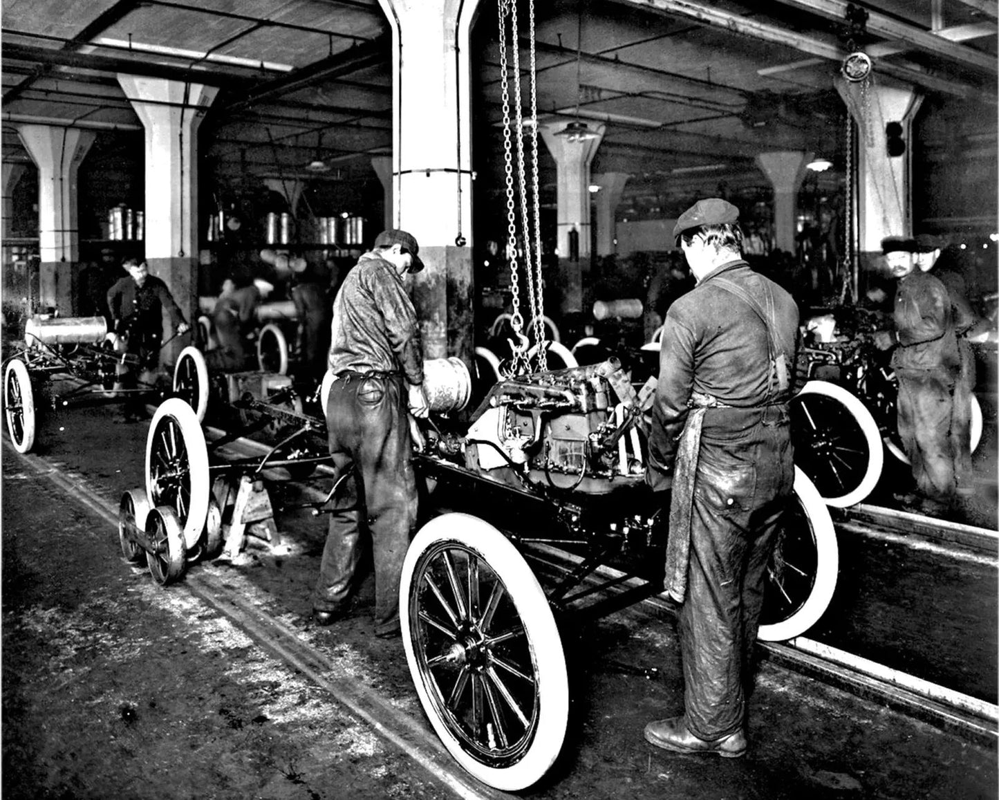 1920S Ford Model T Factory Assembly Line Detroit Classic Car Picture Photo 6X8