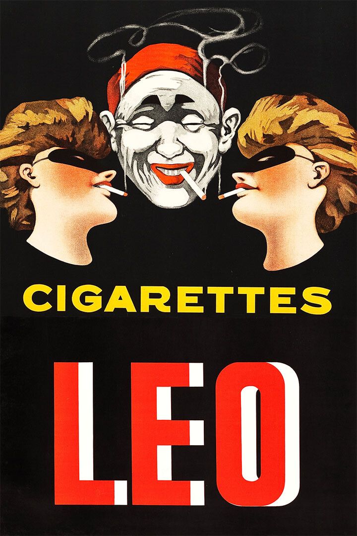 1920S Leo Cigarettes Vintage Style Smoking Magnet