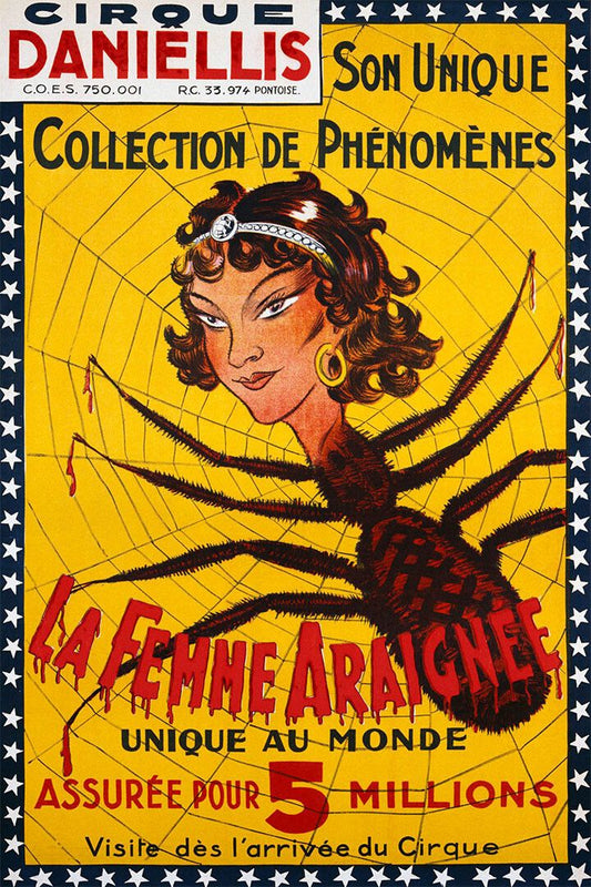 1920S Spider Woman Freak Vintage Style Unusual Circus Magnet