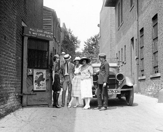 1921 Entrance To Krazy Kat Speakeasy Vintage Old Keychain Reprint