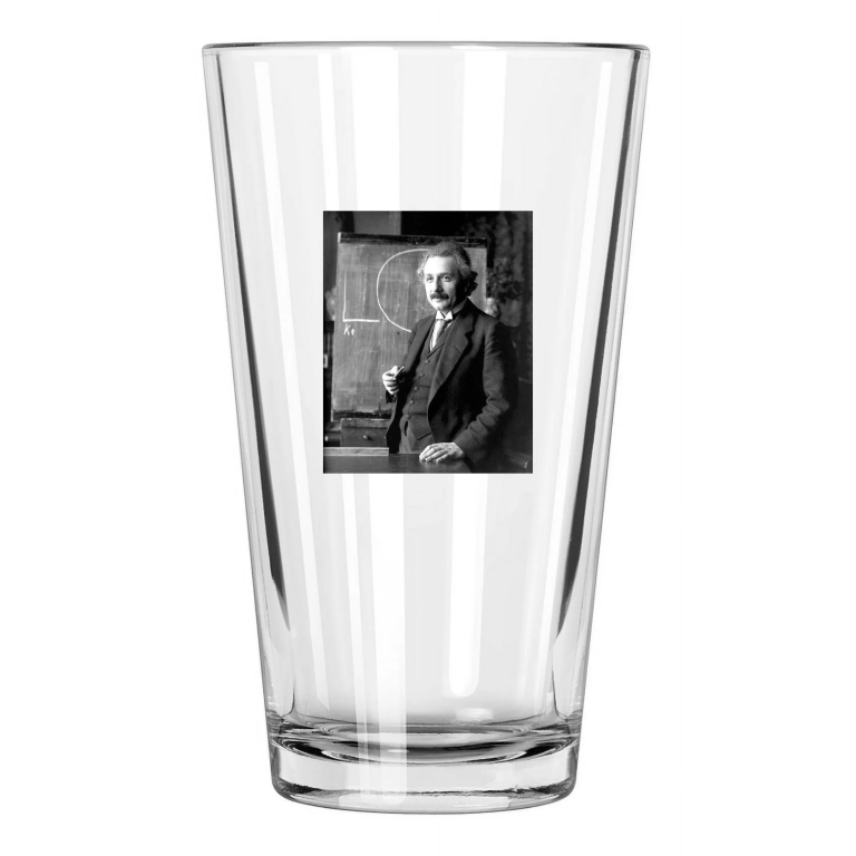 1921 Inventor Genius Albert Einstein Nobel Prize In Physics Pint Beer Glass