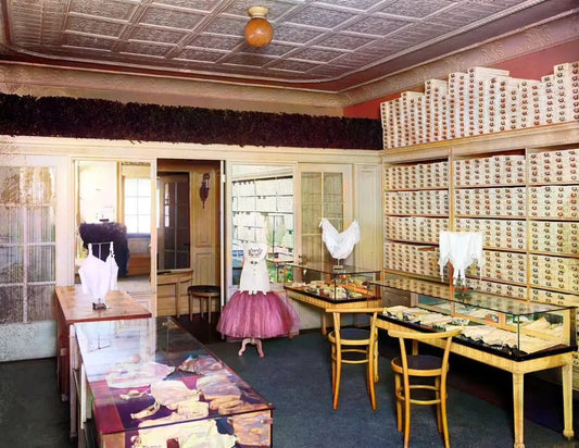 1922 Joy Corset Shop Vintage Retro Historic Colorized Picture Photo