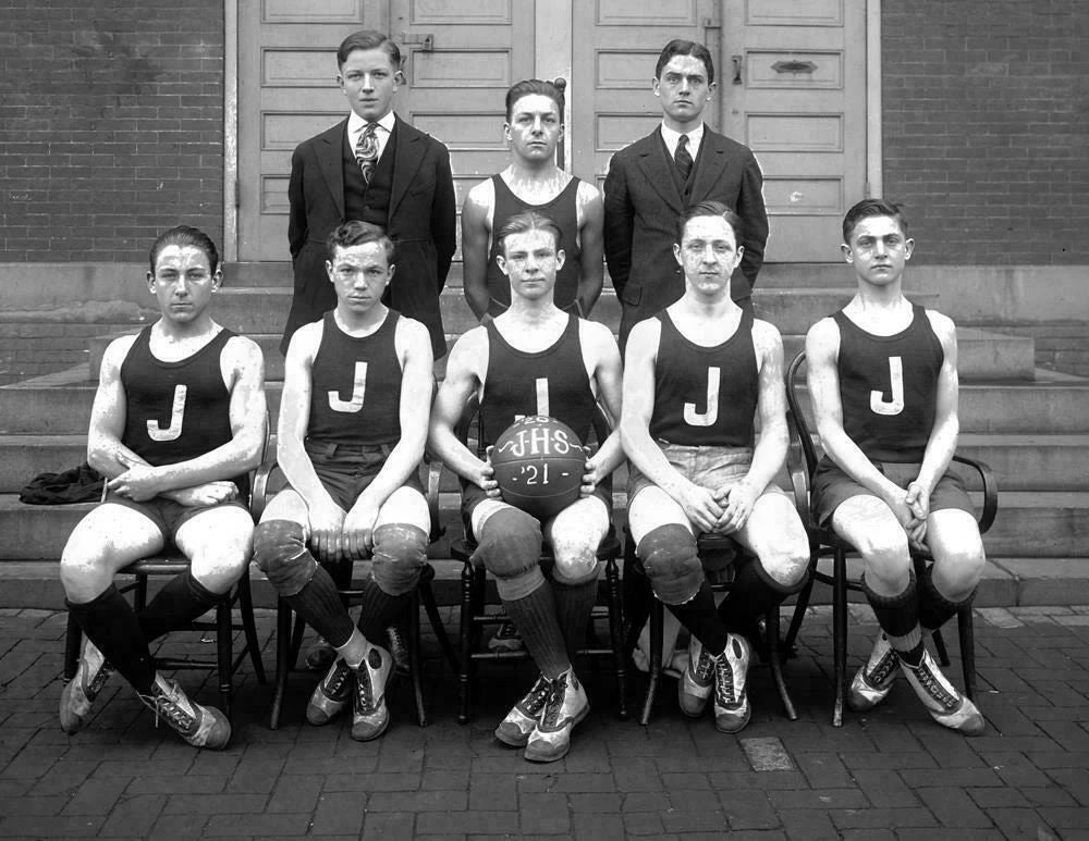 1922 Junior High School Basketball Team Old Vintage Magnet Reprint