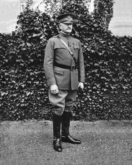 1922 Us Army General John Pershing Glossy Keychain American Legion Print