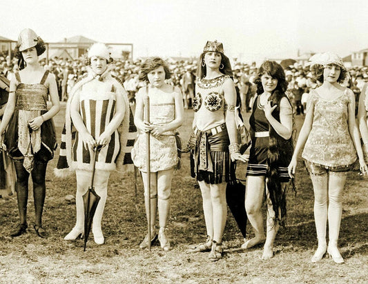 1923 Bathing Beauty Contest Galveston, Tx Old Photo Picture Reprint