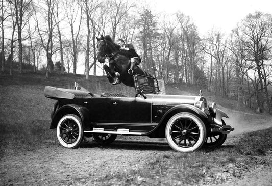 1923 Race Horse Tipperary Jumping A Car Vintage Old Keychain Picture Print