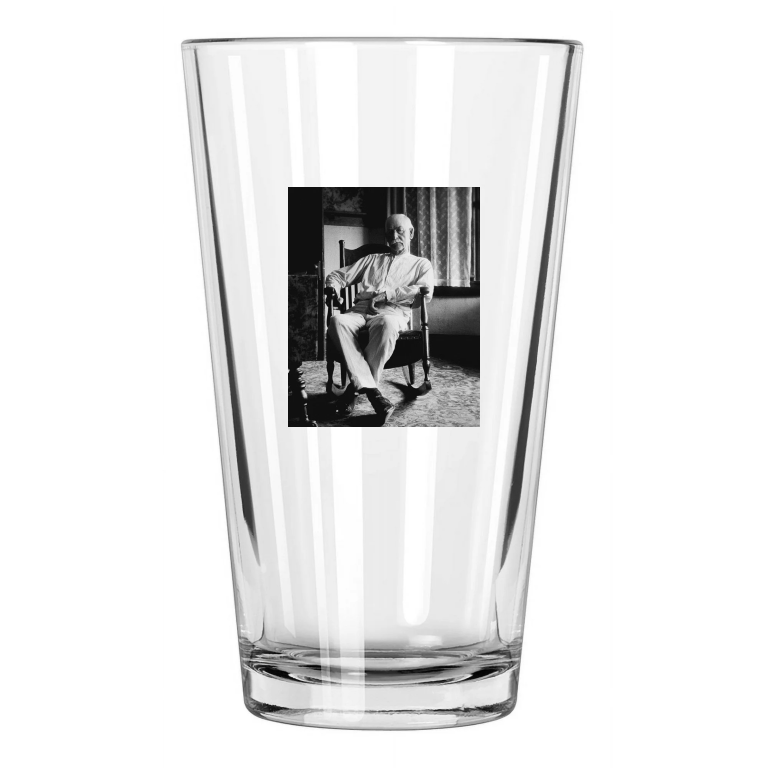 1923 Sheriff Gunfighter Wyatt Earp Old West Portrait Pint Beer Drinking Glass