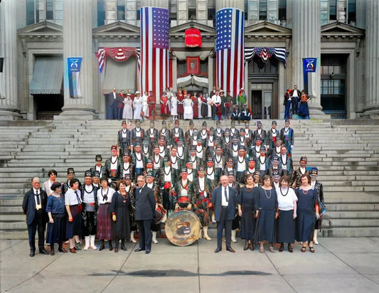 1923 Washington D.C Aloha Band Historic Vintage Colorized Picture Magnet