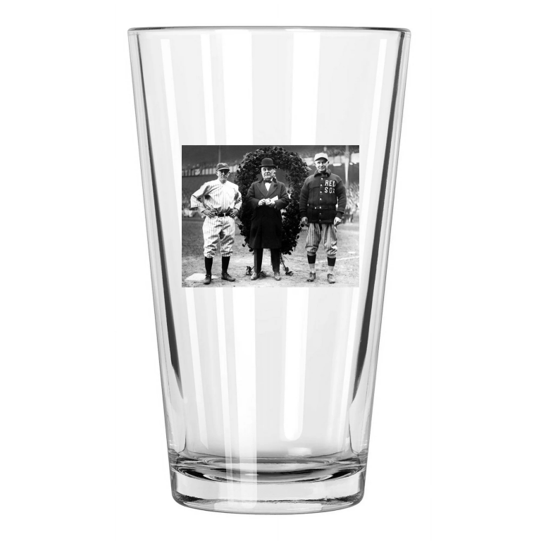 1923 Yankees Stadium Miller Huggins, Jacob Ruppert And Frank Chance Pint Glass