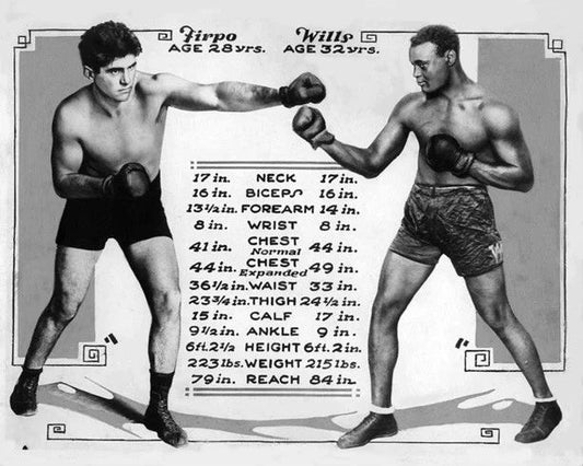 1924 Boxers Luis Firpo Vs Harry Wills Glossy Magnet Match Up Magnet