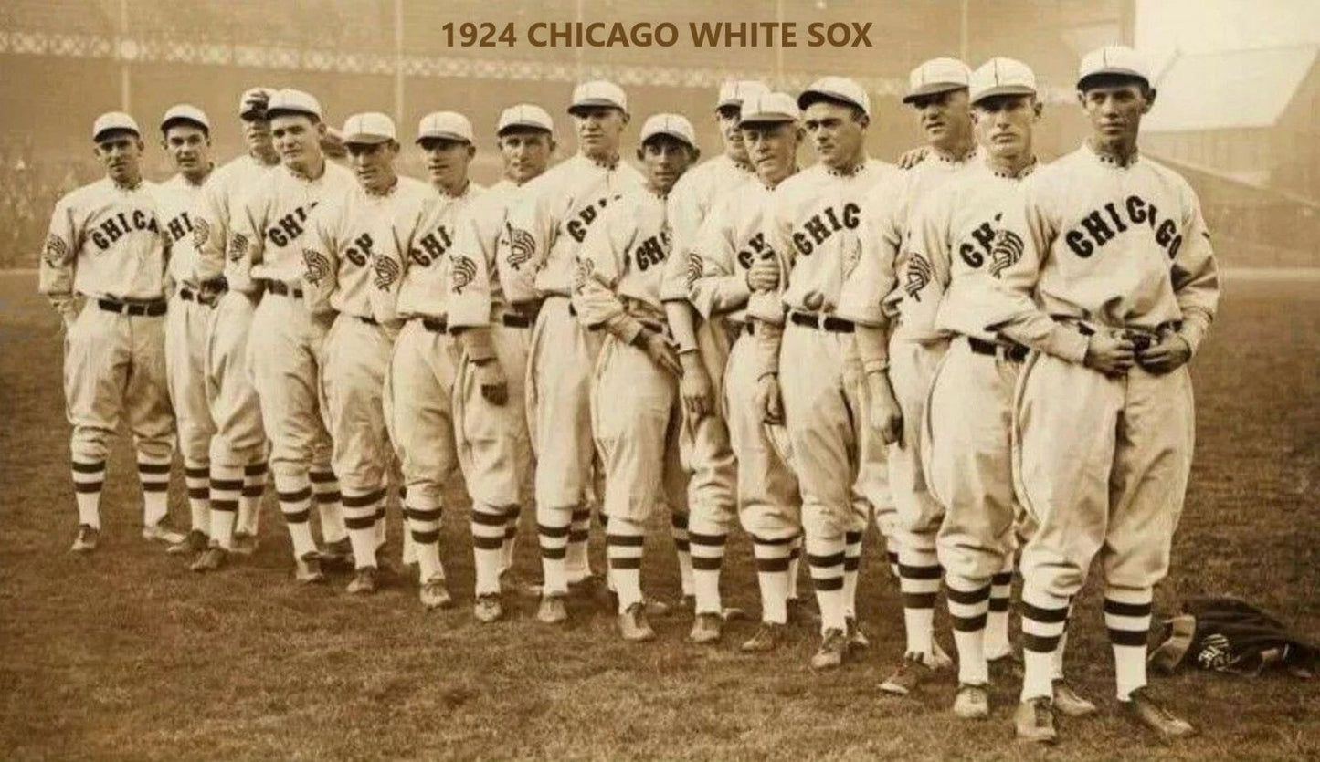 1924 Chicago White Sox Team Photo Baseball Picture World Tour Wide Border