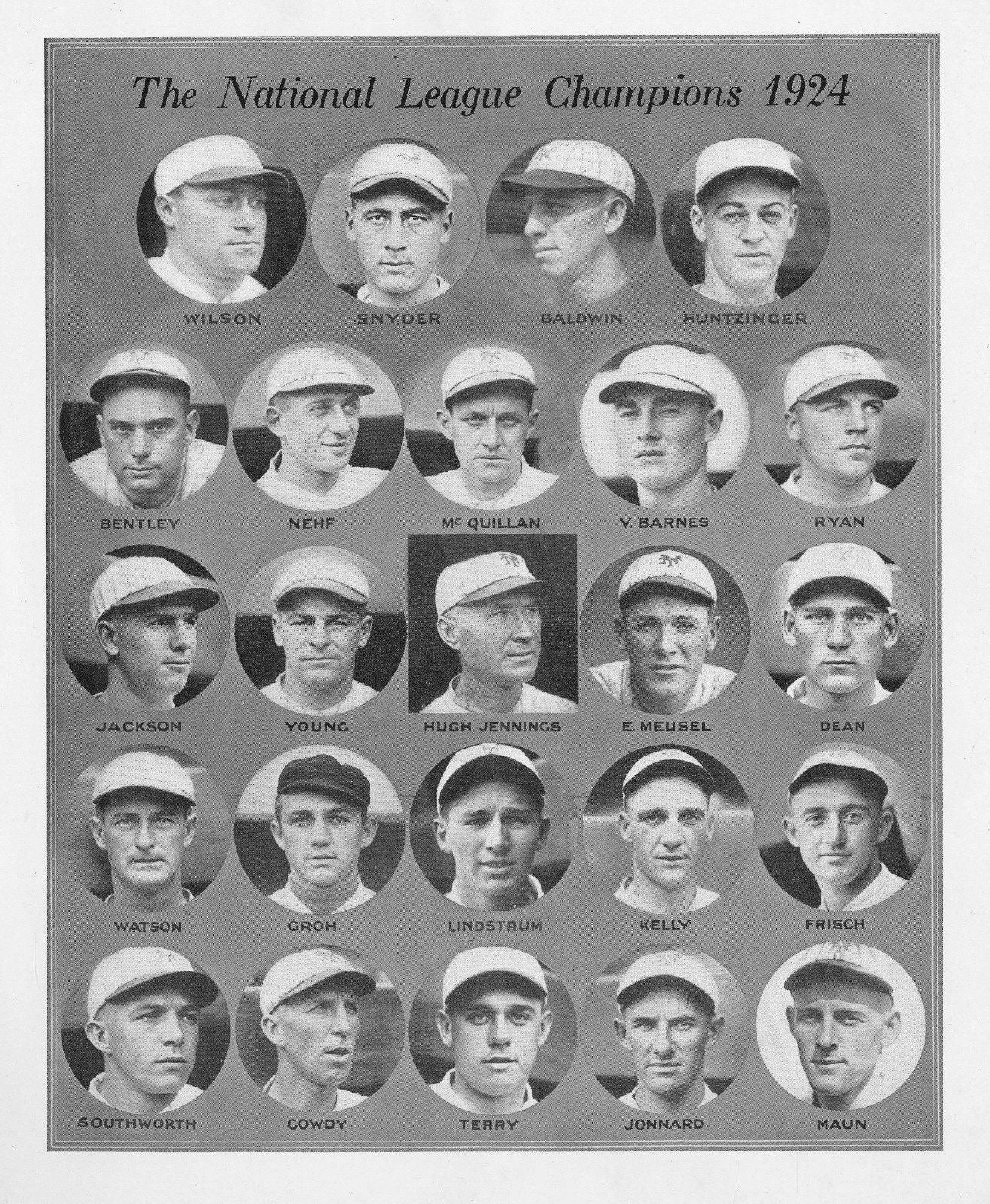 1924 New York Giants Ny Team Magnet Baseball Picture Mlb