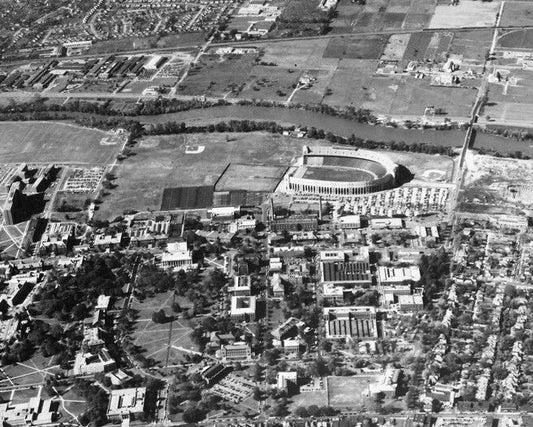 1924 Ohio Stadium Glossy Keychain Print Aerial Keychain Ohio State Buckeyes