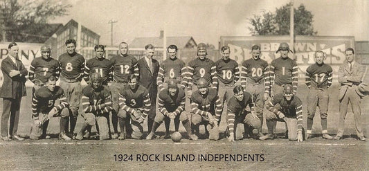 1924 Rock Island Independents Magnet Football Nfl Picture Wide Border