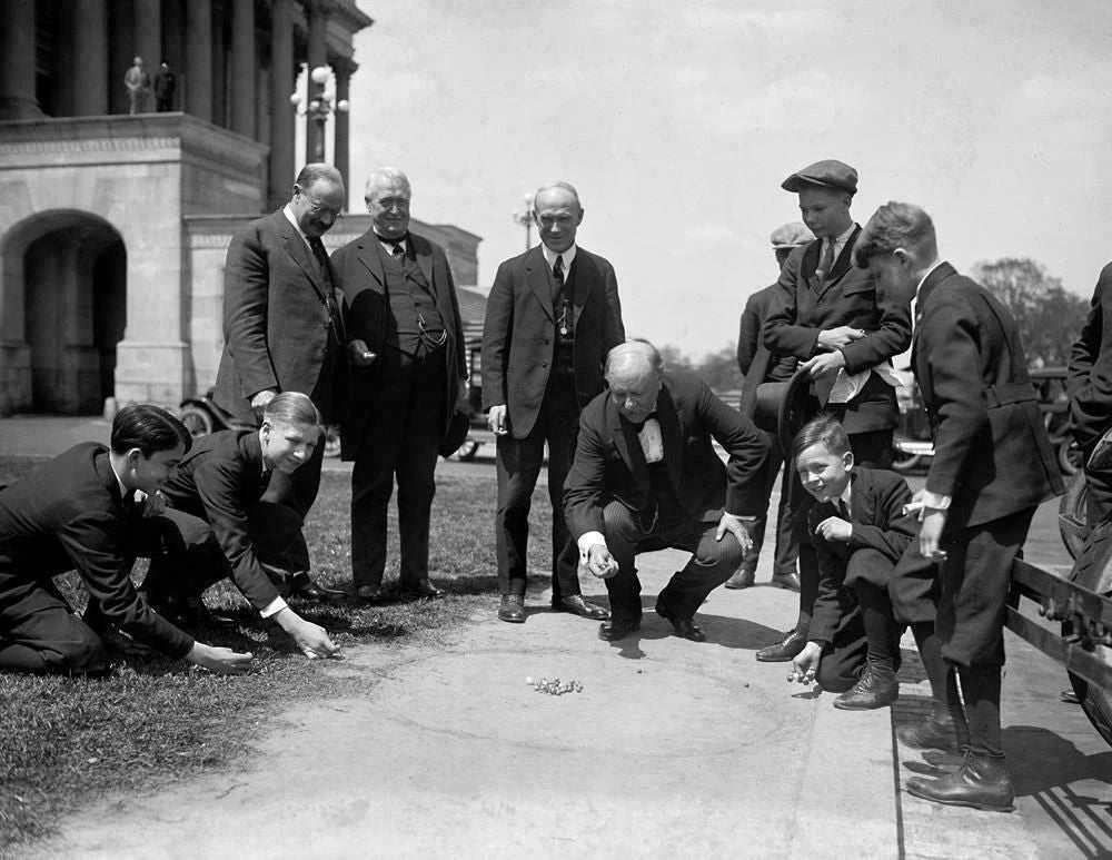 1924 Ralston Playing Marbles Old Magnet Reprint