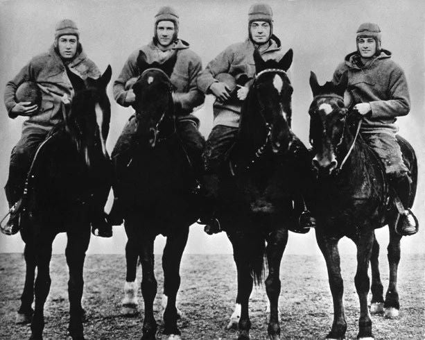 1924 The Four Horsemen Of Notre Dame Glossy Keychain College Keychain