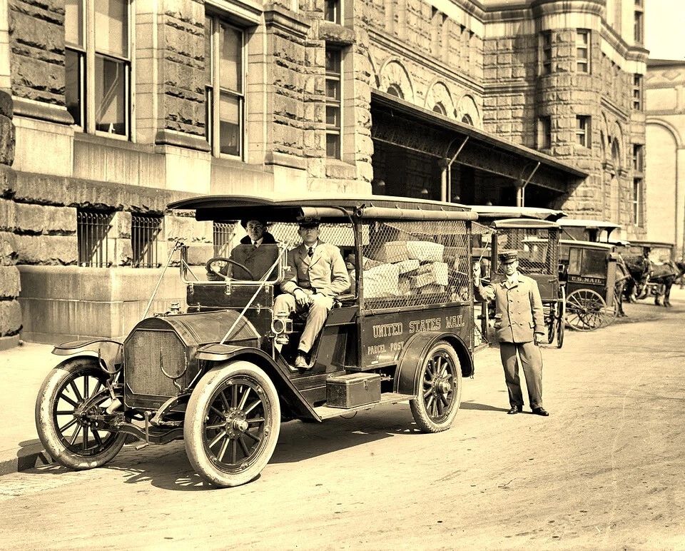 1924 Usps Mail Truck Washington Dc Vintage Postal Carrier Keychain Keychain