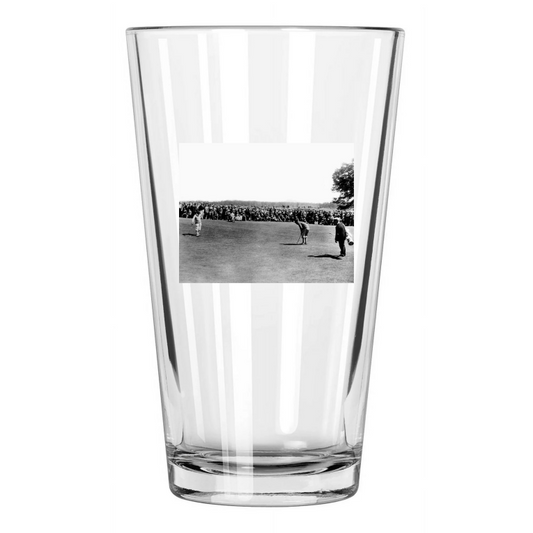 1924 Us Open Bobby Jones & Gene Sarazen Photo Pint Beer Drinking Glass