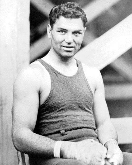1925 American Boxer Jack Dempsey Glossy Boxing Keychain Heavyweight Print