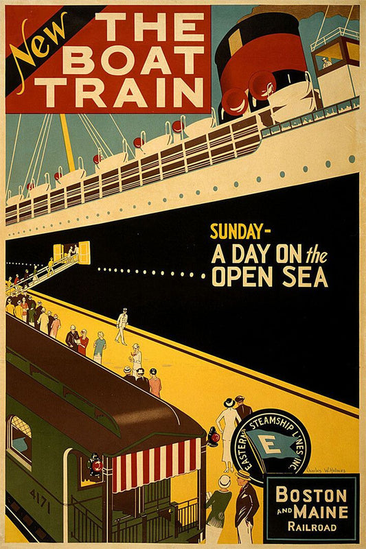 1925 Boston & Maine Rr The Boast Train Vintage Travel Wall Art Poster