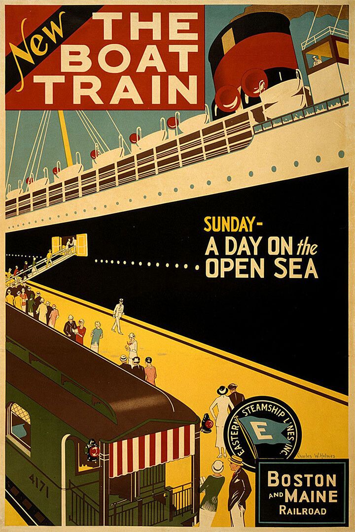 1925 Boston & Maine Rr The Boast Train Vintage Travel Jigsaw Puzzle