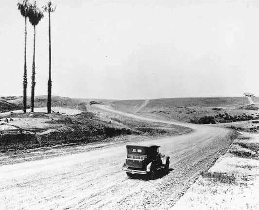 1925 Car On Sunset Blvd Beverly Hills California Retro Picture Photo